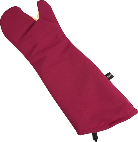 Miniatura 20 de San Jamar KT0215 Kool-Tek Manopla de protección para horno para temperatura convencional Nomex, 15" de longitud, rojo