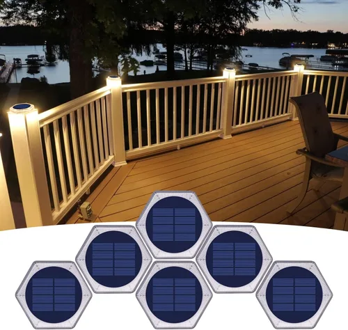 Miniatura 11 de YiLaie Luces Solares Azules para Muelle al Aire Libre Impermeables, Luces de Advertencia para Entrada Solares para Embarcaciones (Paquete de 4)
