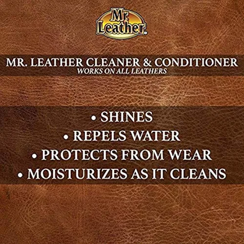 Miniatura 3 de MR. LEATHER Limpiador y acondicionador de cuero para automóviles, tapicería, equipaje de cuero y bolsas (paquete de 2)