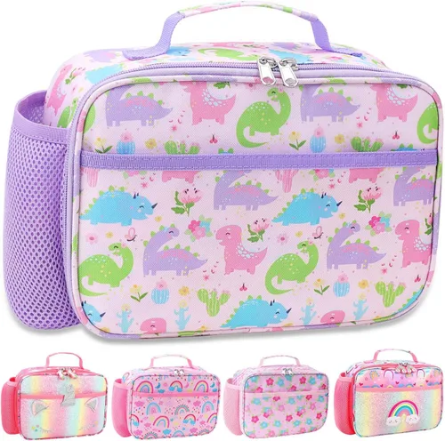 Miniatura 15 de RHCPFOVR Lonchera para niños – Lonchera aislada para niños y niñas, bolsa de almuerzo lavable y lonchera reutilizable para niños pequeños a prueba