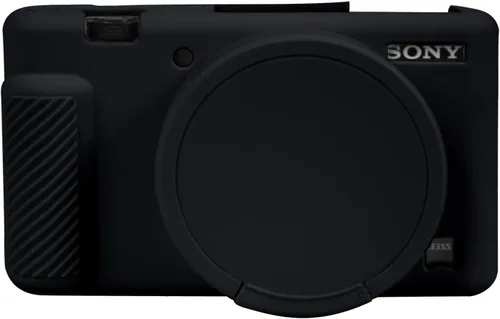 Funda para cámara Sony ZV-1, ZV1, funda de silicona para cámara con tapa extraíble para lente digital Sony ZV 1, color negro