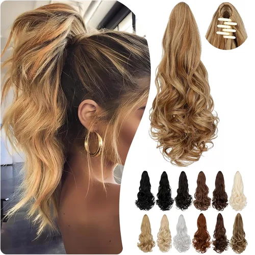 Miniatura 7 de Extensión de cola de caballo de 18 pulgadas, 20 pulgadas, larga, rizada, ondulada, recta, con clip, de aspecto natural, extensión de cabello