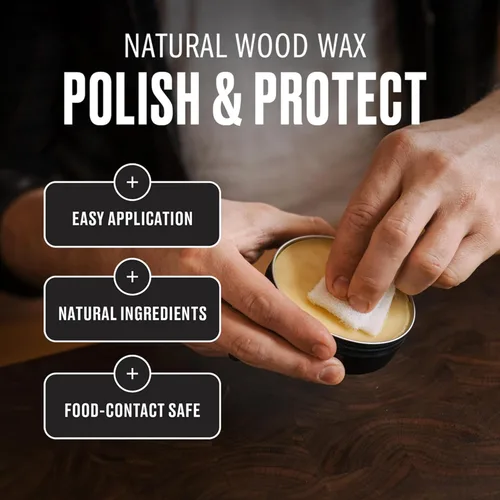 Miniatura 3 de ACEITE DE WALRUS - Cera para madera, lata de 3 oz, apta para alimentos según FDA, cera para tabla de cortar y crema para tabla