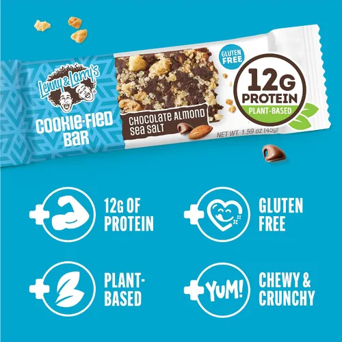 Miniatura 3 de Lenny & Larry's - La barrita proteica completa a base de galletas, vegana y no transgénica, chocolate y sal marina de almendra, 45 g, 9