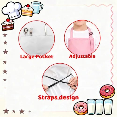 Miniatura 3 de Delantal personalizado para niños, mujeres y hombres con foto de texto, delantal personalizado para mujeres, delantales de chef para hombres
