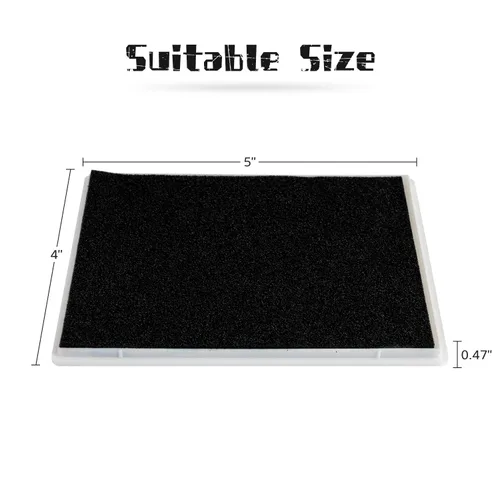 Miniatura 2 de Almohadilla de tinta, 5x4'' lavable no tóxica para huellas de pies y manos de bebé, negro