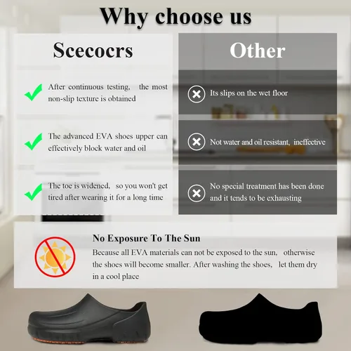 Miniatura 6 de Men's Non Slip Work Shoes for Chef, Oil Resistant Chef Shoes for Men, Food Service Shoes for Restaurant, Zapatos de Cocina para Hombres