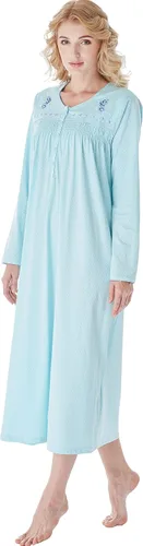Miniatura 5 de Keyocean - Camisón para mujer, 100% algodón, suave, cálido, cómodo, ropa de dormir y descanso para otoño e invierno