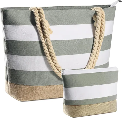 Miniatura 50 de YOOLIFE Beach Bags for Women - Travel Canvas Beach Tote, Pool Waterproof Bag, Travel Essentials, Gifts for Women Birthday