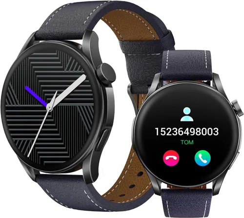 Reloj inteligente (respuesta/hacer llamadas), pantalla FHD AMOLED de 1.43 pulgadas para hombres y mujeres, más de 100 modos deportivos, relojes de