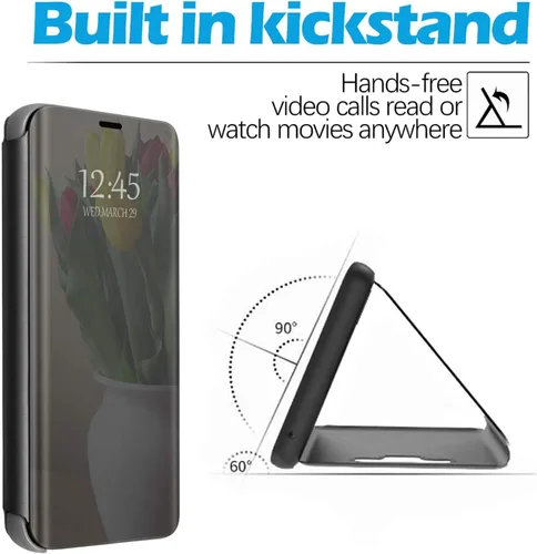 Miniatura 4 de S22 Ultra - Funda de piel compatible con Samsung Galaxy S22 Ultra 5G, funda transparente para espejo de maquillaje, funda para S22 Ultra con función