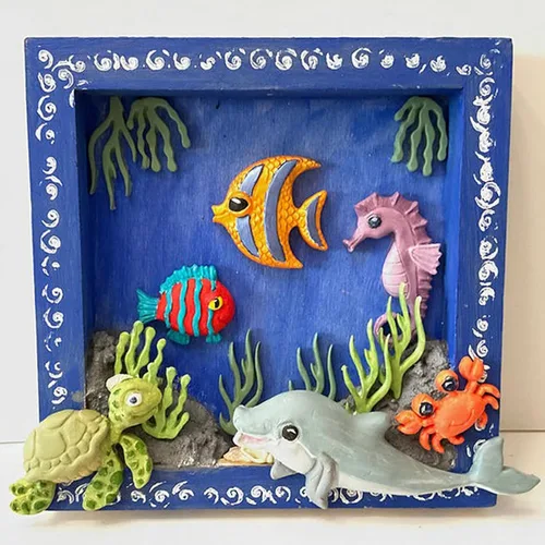 Miniatura 6 de Moldes de chocolate de pescado, tiburón marino, coral, moldes de silicona para dulces, moldes para hornear fondant con temática de mar