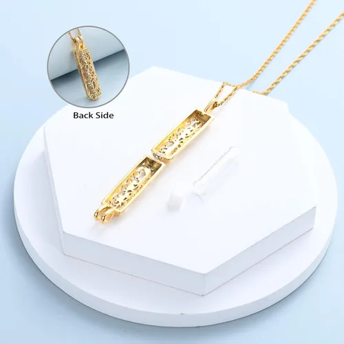 Miniatura 4 de shajwo Joyería de cremación cilíndrica, collar de cenizas de urna del árbol de la vida para mujeres y hombres, vial de cremación de cenizas
