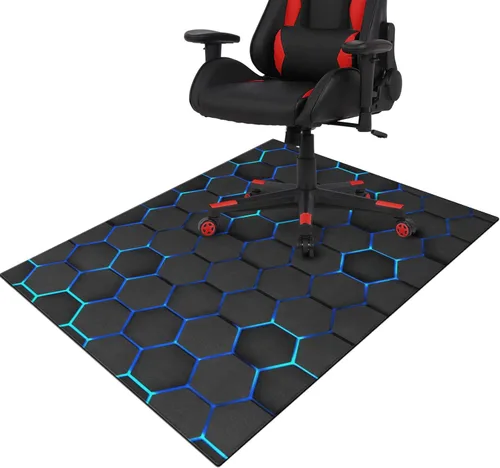 Miniatura 8 de Tapete para Silla de Juego para Piso de Alfombra y Baldosas de Madera Dura, Alfombra de Juego de 36"x48" para Sala de Juegos, Alfombra Contorno
