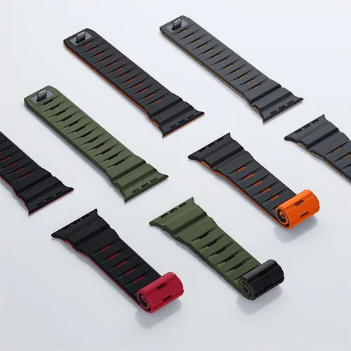 Miniatura 7 de Bandletic Magnetic Watch band Compatible with Apple Watch Bands - Magnet Bands 49mm 46mm 45mm 44mm 42mm Men Women, Rugged Silicone Strap for iWatch