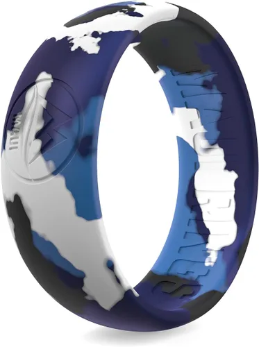 MAUI RINGS - Anillos de boda de silicona para hombre, transpirable, cómodo, atractivo, banda de goma segura para deportes, trabajo, fitness, 8