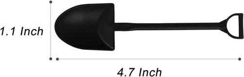 Miniatura 2 de Ouliget Cucharas con forma de pala, lindas cucharas de postre de plástico desechables, palas de cuchara de postre de helado, 100