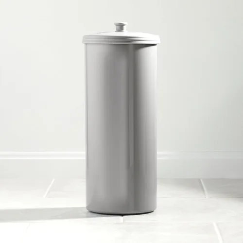 Miniatura 7 de iDesign Soporte Independiente para Papel Higiénico de Baño con Tapa para 3 Rollos Extra, Plata