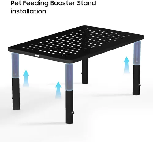 Miniatura 6 de Soporte ajustable para comederos automáticos para gatos, soporte elevado antideslizante para gatos y cachorros, se adapta a la mayoría de comederos