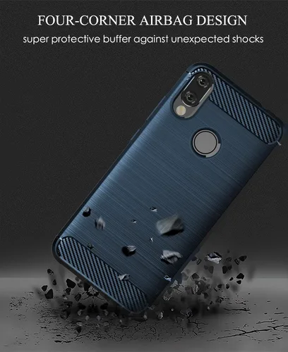 Miniatura 6 de Asuwish Funda compatible con Xiaomi Redmi Note 7/7Pro y protector de pantalla de vidrio templado, accesorios de celda, TPU de cuerpo completo, Azul