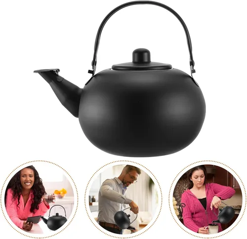Miniatura 4 de Hervidor de té para estufa, hervidor de agua doméstico de ebullición rápida con silbato, práctica tetera para placa de inducción