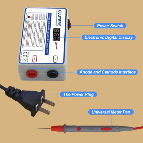 Miniatura 4 de Probador LED, probador de retroiluminación de TV para reparación de cuentas de lámpara, voltaje de salida de 0-300 V 30 mA para reemplazo de tiras