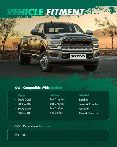 Miniatura 2 de Juego de 2 varillas de sujeción para Chrysler Pacifica 2005 – 2007 Chrysler Town Country Dodge Grand Caravan de SCITOO