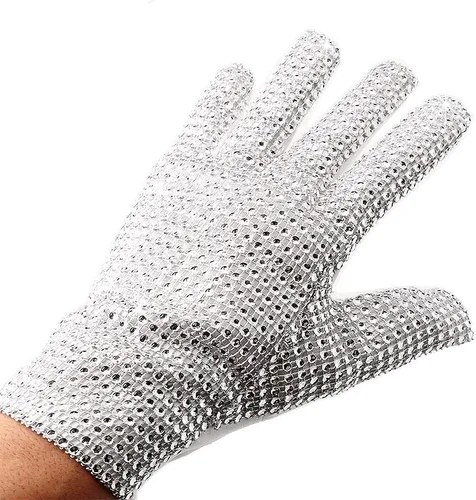 Guantes de lentejuelas con diamantes de imitación para adultos, guantes de disfraz brillantes para fiestas, espectáculos, Halloween, Navidad