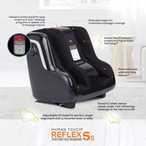 Miniatura 2 de Human Touch Reflex5s Masajeador de pie y pantorrilla para alivio del estrés y fascitis plantar + Relajación + Amasado y compresión para apoyo a