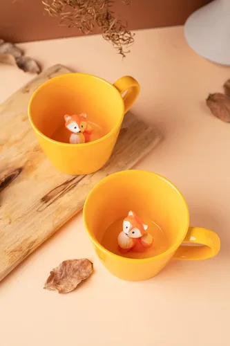 Miniatura 8 de DIHOclub Taza de cerámica de panda con animal 3D oculto, taza de figura de animal de dibujos animados hecha a mano, taza linda, regalo de Navidad