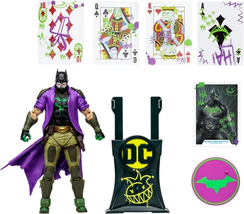 Miniatura 7 de DC Multiverse Comics - Figura de acción de 7 pulgadas, exclusiva del estado del futuro, Joker Dark Detective (etiqueta dorada)