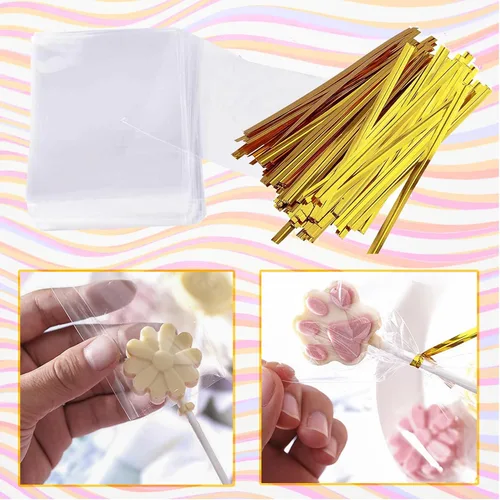 Miniatura 4 de Kit para hacer pasteles – Incluye 100 palitos, 100 bolsas, molde, herramientas para pasteles y paletas