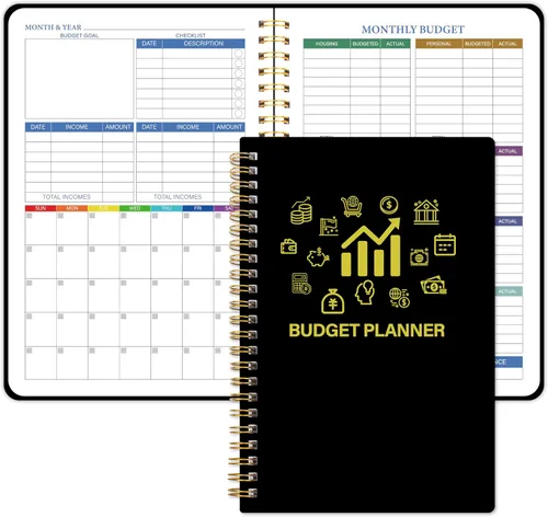 Miniatura 11 de Planificador de presupuesto - Calendario vertical de 12 meses de enero de 2026 a diciembre de 2026, 10 x 15 pulgadas, calendario colgante moderno