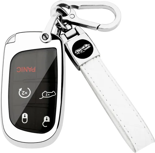 Miniatura 21 de XIYANG TRADE Funda para llavero Jeep con llavero, carcasa de TPU suave protección completa para llave inteligente Grand Cherokee Renegade Chrysler