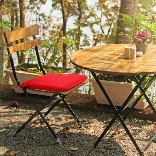 Miniatura 4 de GUEGLSA Cojines de asiento impermeables para interiores y exteriores, 16 x 16 pulgadas, cojín para silla de patio con lazos, almohadilla de asiento