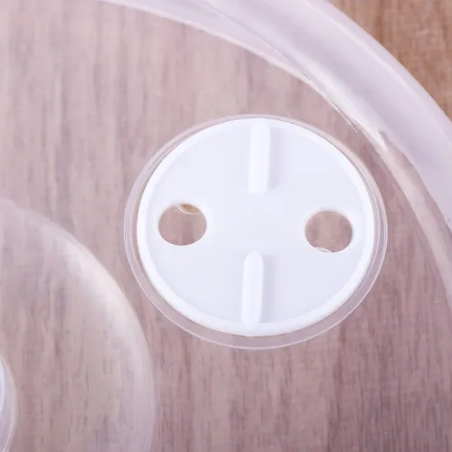 Miniatura 5 de generic Cubierta de plástico para alimentos para microondas con agarre, cubierta universal de sellado de PP para platos de alimentos, tapa