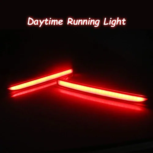 Miniatura 5 de Lente roja completa LED parachoques reflector trasera niebla luces para 2016 2017 2018 2019 Ford Explorer