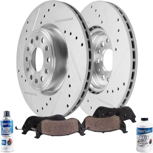 Miniatura 18 de Detroit Axle - Kit de freno trasero para Chrysler Town & Country Dodge Grand Caravan VW Routan, repuesto de pastillas de freno de cerámica