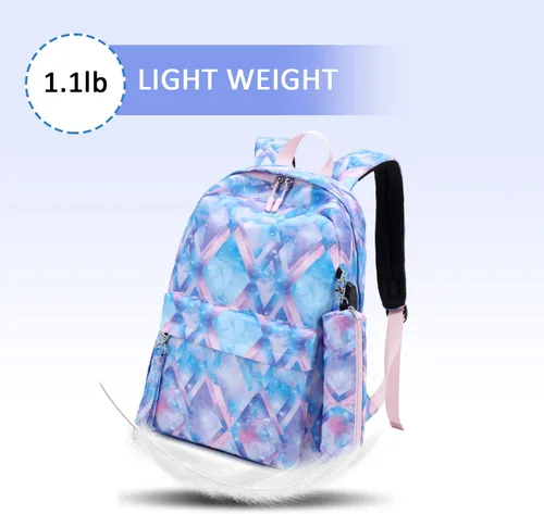 Miniatura 8 de Mochila escolar 3 en 1, Azul Tie dye, Mochila escolar