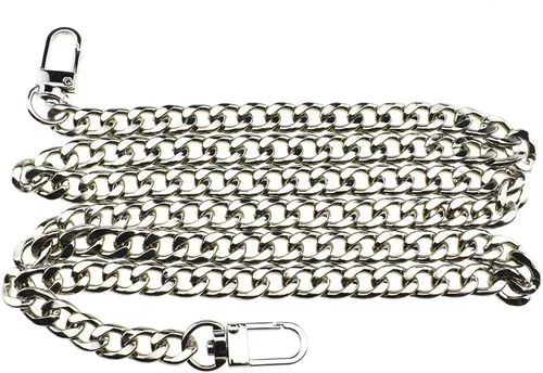 Miniatura 41 de HAHIYO Correa metálica de cadena para bolso de 43.3' de oro para bolso cruzado, bandolera y bolso de mano, cómoda y plana de 0.4' de ancho, extra
