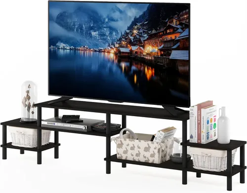 Miniatura 13 de Furinno JAYA - Soporte para TV, roble francés, gris/negro Roble Francés/Negro