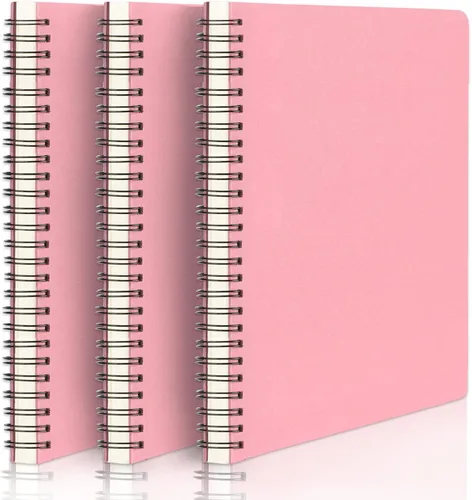 Miniatura 23 de EUSOAR - Cuaderno con espiral rayado, tamaño A5, paquete de 24 de 5.5" x 8.3", 120 páginas, cuaderno universitario con rayas, cuaderno de viaje