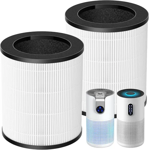 Paquete de 2 filtros M03 de repuesto compatibles con MOOKA M03 y B-D03 purificador de aire para el hogar, habitación grande de hasta 1500 pies