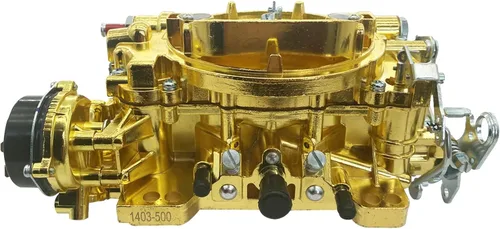 Miniatura 3 de 1403 Carburador de 4 barriles de repuesto para válvula de aire de orificio cuadrado de 500 CFM, carburador de estrangulador eléctrico, NO EGR