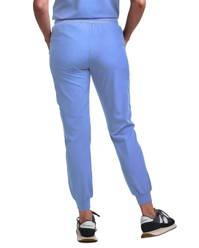 Miniatura 85 de Green Town Conjunto de ropa quirúrgica para mujer, pantalón deportivo y parte superior con cuello en V, 5 bolsillos, cintura de yoga, uniforme