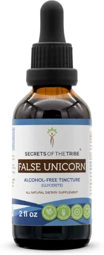 Secrets of the Tribe Extracto líquido de tintura de unicornio falso sin alcohol, raíz seca de unicornio falso silvestre (Chamaelirium Luteum) (2