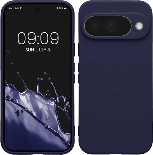 Miniatura 206 de kwmobile Funda compatible con Google Pixel 9 Pro - Funda protectora delgada de TPU para teléfono - Acabado mate suave - Negro mate