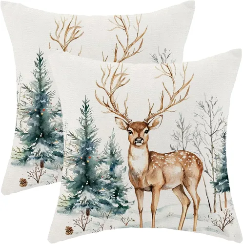 Miniatura 36 de CXMEIFLY Juego de 2 fundas de almohada de Pascua de 18 x 18 pulgadas para decoración vintage de conejo, con lazo de primavera, conejo, para Pascua02