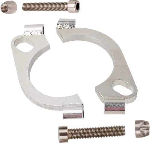Rwraps 2 Paquetes de 2.5" Kit de Reparación de Brida Dividida, Brida de Escape Galvanizada en Hierro 63.5mm/2.5 Pulgadas Kit de Reemplazo de Brida