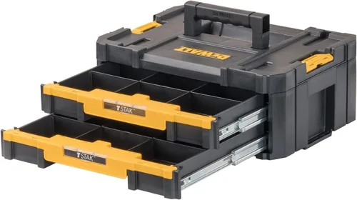 Miniatura 3 de DEWALT TSTAK - Organizador de almacenamiento de herramientas con cajones dobles, soporta hasta 16.5 libras (DWST17804)